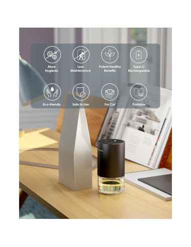 Difusor de Aceite Esencial Airversa AN9 100ml Portátil Negro