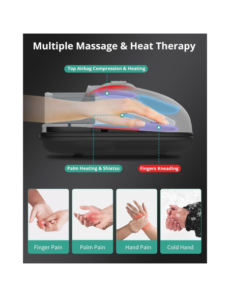 Masajeador de Mano Inalámbrico Medcursor con Calor 6 Modos