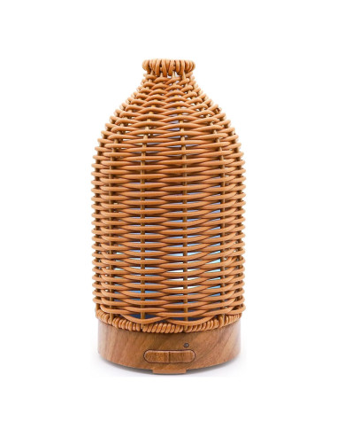 Difusor de Aceite Esencial Victoria Aroma 100ml Ratán LED 7 Colores