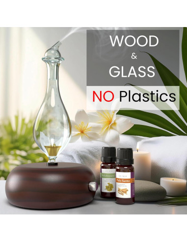 Nebulizador de Aceites Esenciales ArOmis - Vidrio y Madera 100ml