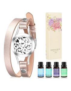 Set de Pulsera Difusora SOMORA con Aceites Esenciales 10ml