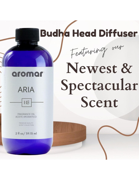 Difusor de Aceite Esencial Aromar Cabeza de Budha 200ml Oro Difusor de Aceite Esencial Aromar Cabeza de Budha 200ml Oro