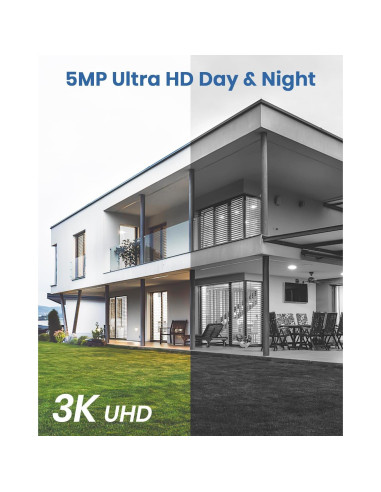 Cámara de Seguridad Solar AOSU 5MP Inalámbrica para Exterior