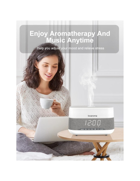 Difusor de Aceite Esencial Lovaroma 300ml con Altavoz Bluetooth Difusor de Aceite Esencial Lovaroma 300ml con Altavoz Bluetooth