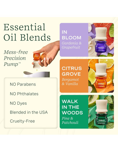 Conjunto de Viaje Esenciales Sensoriales Lifelines - Difusor y Aceites