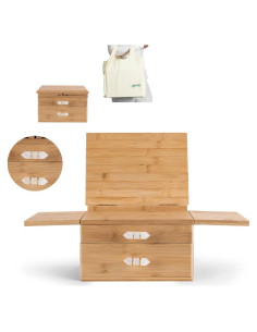 Mesa de Altar de Bambú Mindfulness Energético 28x18 cm