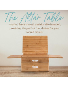 Mesa de Altar de Bambú Mindfulness Energético 28x18 cm 2