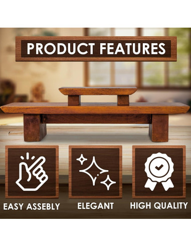 Mesa de Altar Vesoda VMAT Hecha a Mano - 2 Unidades de Madera de Mango
