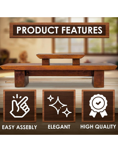 Mesa de Altar Vesoda VMAT Hecha a Mano - 2 Unidades de Madera de Mango