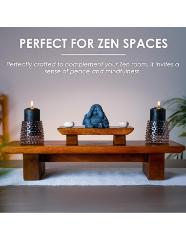 Mesa de Altar Vesoda VMAT Hecha a Mano - 2 Unidades de Madera de Mango