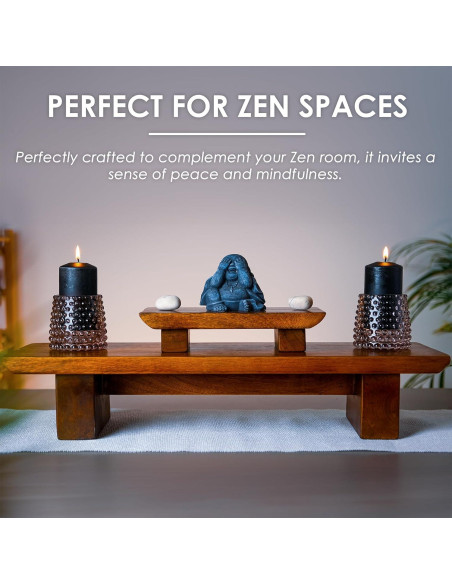 Mesa de Altar Vesoda VMAT Hecha a Mano - 2 Unidades de Madera de Mango