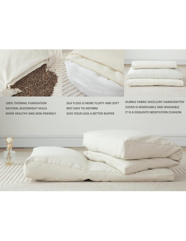 Cojín de Meditación 2 en 1 Halotribe Almohada y Zabuton 50x70cm