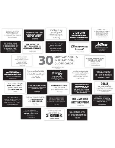 Tarjetas Motivacionales FOCUS AND ZEAL - 30 pcs Inspiradoras