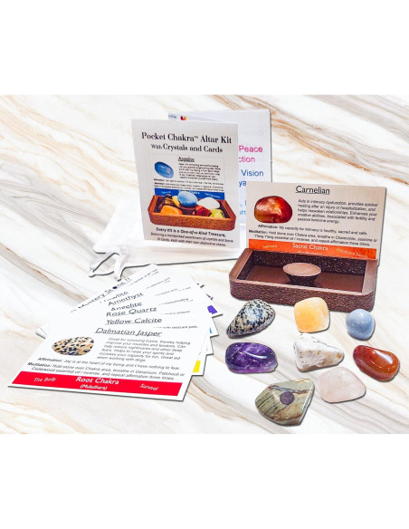 Kit de Altar de Sanación de Chakra Portátil 19 Piezas