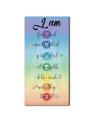 Decoración de Pared Chakra Blulu 30x15 cm Madera Motivacional