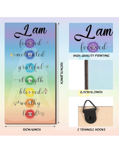 Decoración de Pared Chakra Blulu 30x15 cm Madera Motivacional