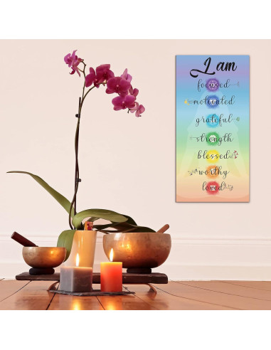 Decoración de Pared Chakra Blulu 30x15 cm Madera Motivacional