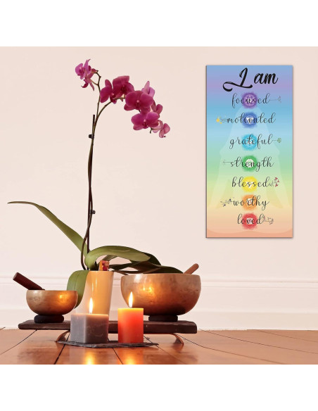 Decoración de Pared Chakra Blulu 30x15 cm Madera Motivacional