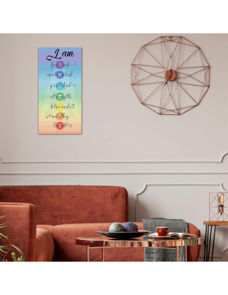 Decoración de Pared Chakra Blulu 30x15 cm Madera Motivacional