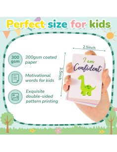 Juego de 52 Tarjetas de Afirmación Geyee para Niños 8.89x6.35 cm 2
