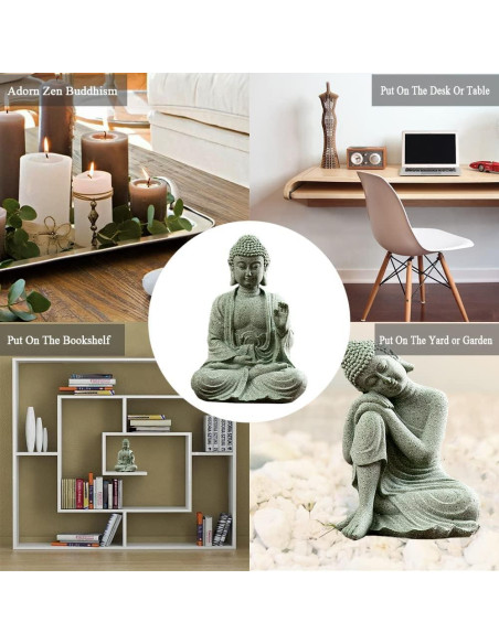 Estatua de Buda Meditativo Fazhongfa 12.2 cm Piedra Natural