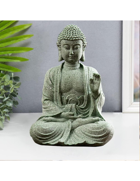Estatua de Buda Meditativo Fazhongfa 12.2 cm Piedra Natural