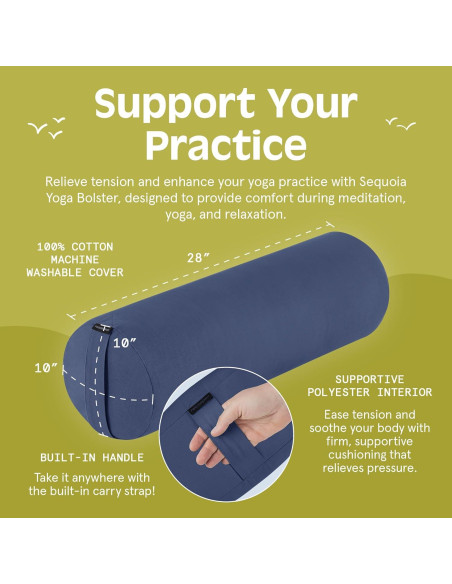 Cojín de Meditación Retrospec Sequoia - Algodón 100% Lavable