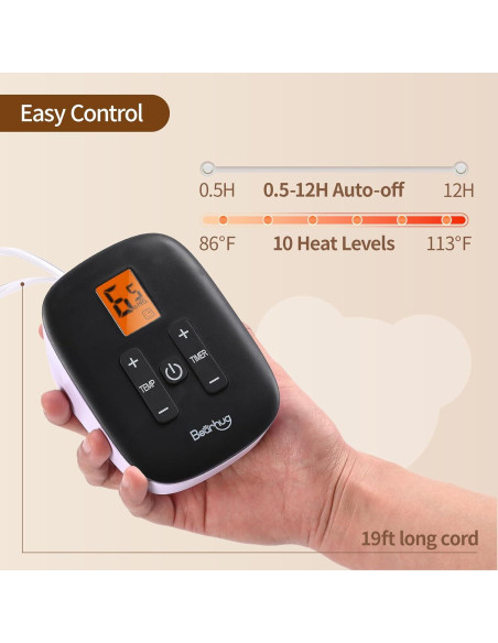 Manta Eléctrica Bearhug Individual 160 x 213 cm, 10 Niveles