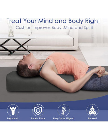 Cojín de Yoga Rectangular FelizMax 66x26.7cm Algodón
