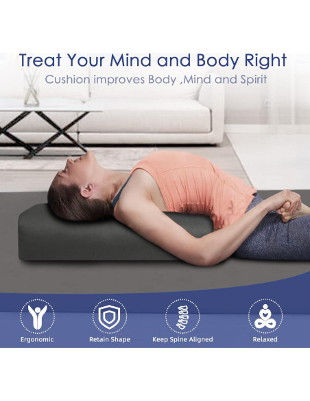 Cojín de Yoga Rectangular FelizMax 66x26.7cm Algodón