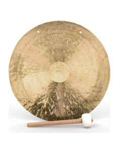 Gong de Viento Chino Hecho a Mano 18 cm - Sonido Profundo