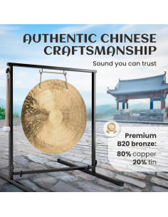 Gong de Viento Chino Hecho a Mano 18 cm - Sonido Profundo 2
