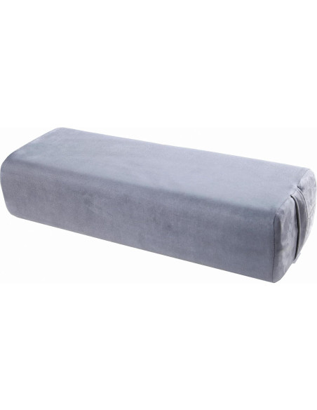 Almohada Bolster de Yoga NGT 65x25cm Espuma Lavable Gris