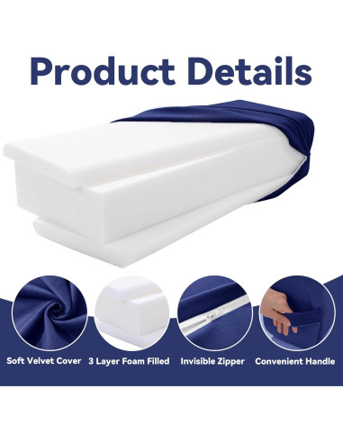 Cojines de Yoga MABOZOO - Terciopelo y Espuma Alta Densidad