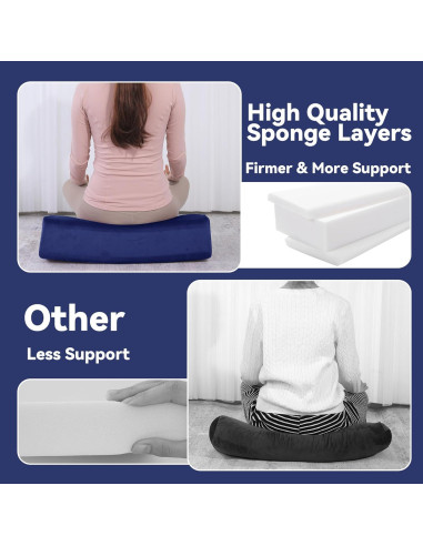 Cojines de Yoga MABOZOO - Terciopelo y Espuma Alta Densidad