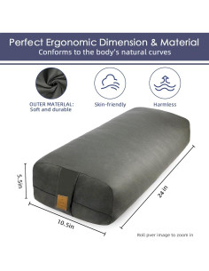 Cojín de Meditación FelizMax Trigo Sarraceno 61x26.7 cm 2