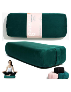 Almohada Bolster de Yoga Gurus - Suave y Lavable, 63.5x24.1x12.7 cm