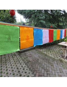 Banderas de Oración Budistas Tibetanas 30pcs 27x23cm Decorativas 2