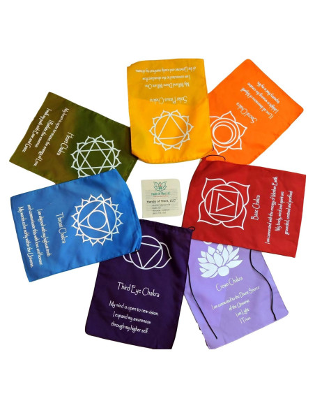 Banderas de Oración de Siete Chakras 22x30 cm - Bali