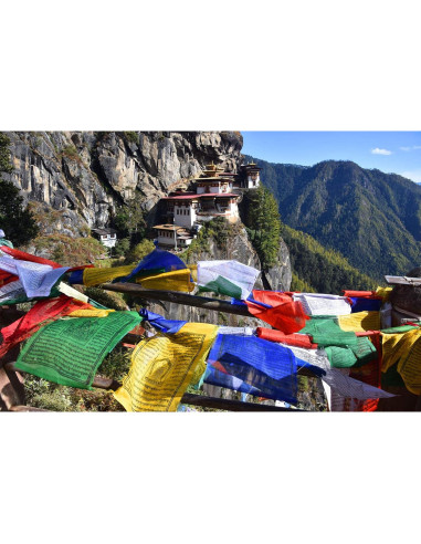 Banderas de Oración Tibetanas Healing Lama - 50 Banderas 16.5cm