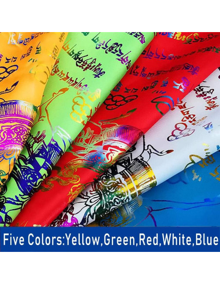 Banderas de Oración Tibetanas 10 PCS 34x34 cm Oun Nana