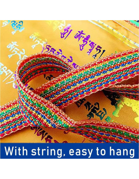 Banderas de Oración Tibetanas 10 PCS 34x34 cm Oun Nana