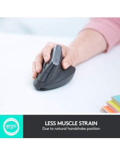 Mouse Ergonómico Inalámbrico Logitech MX Vertical Grafito 2