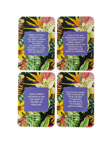 Tarjetas de Mindfulness Regalo Soleado - 44 Afirmaciones Positivas