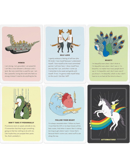 Affirmators! 50 Affirmation Cards Deck to Help You Help Yourself - Without the Self-Helpy-Ness!