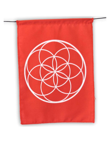 Banderas de Oración Arcoíris Geometría Sagrada 23x30 cm