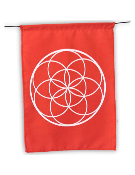 Banderas de Oración Arcoíris Geometría Sagrada 23x30 cm