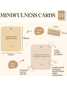 Tarjetas de Afirmación Positiva BIROYAL - 55 Tarjetas 8.9x7.1cm 2