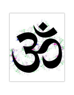 Póster de Arte Zen Om 20x25 cm - Impresión Espiritual Creativa