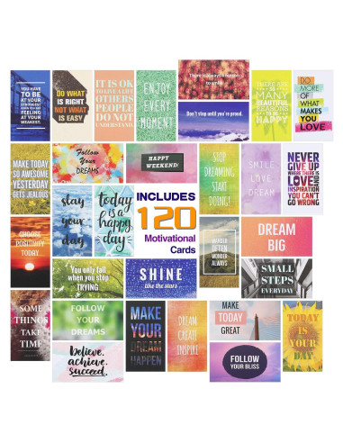 120 Tarjetas Motivacionales Outus - Agradecimiento y Afirmaciones